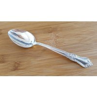 Vintage Wm A Rogers 1956 Valley Rose Dessert/Ovaler Suppenlöffel 7 1/4", 6Er Set von AmazingSilver21