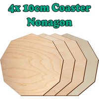 Untersetzer Aus Holz Form Nonagon 4Er Set, Handwerk Kunst Geschenk Decoupage von AmazingSmallThings