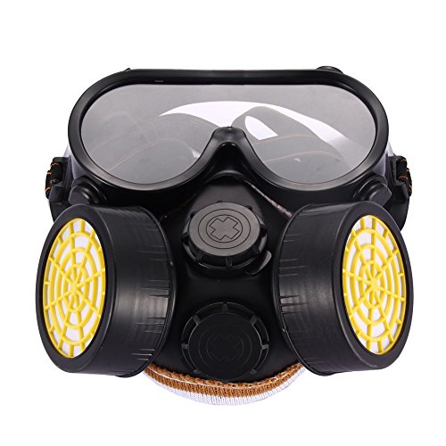Set aus Atemschutzmaske und Schutzbrille, Anti-Staub-Schutz, Sprühfarben-Schutz, für den industriellen Gebrauch mit chemischen Gasen von Amazingdeal365