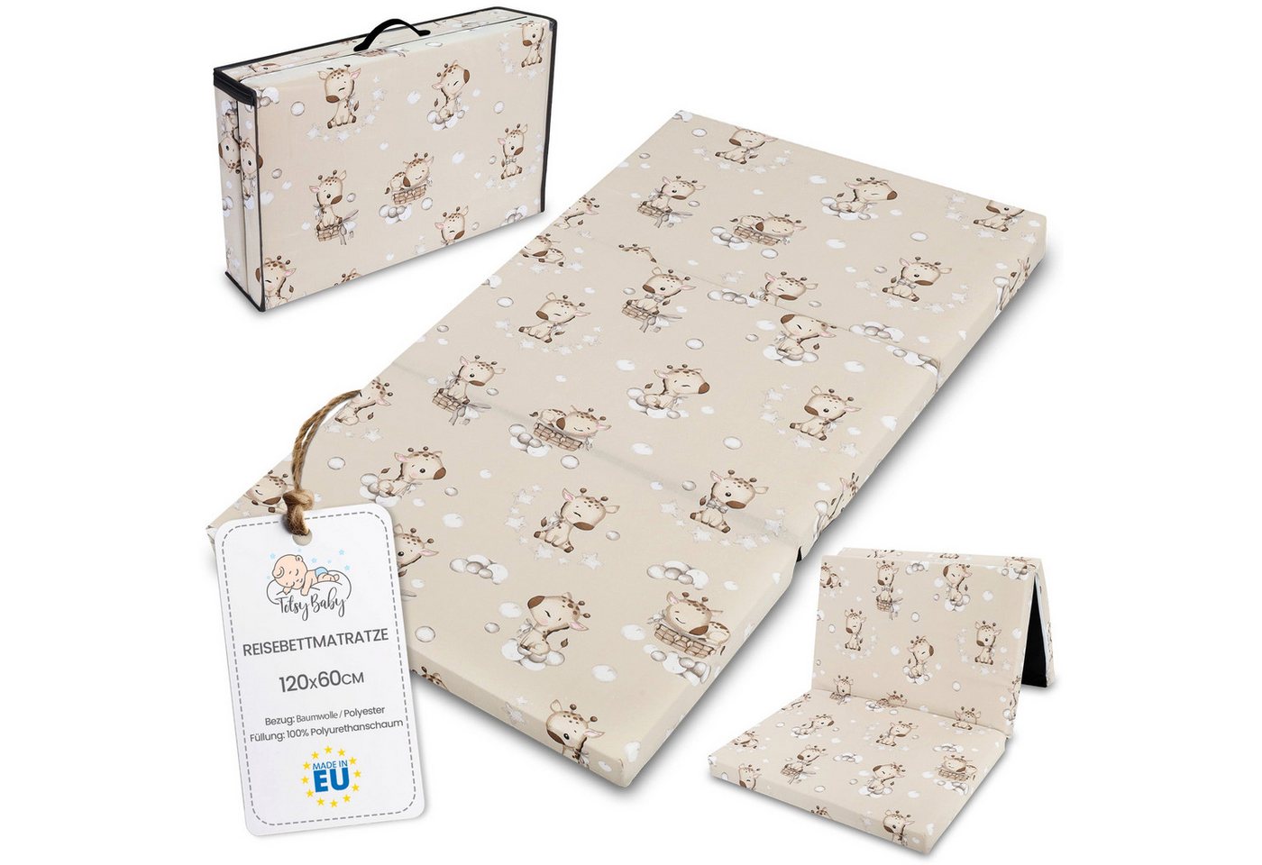 Babymatratze Klappmatratze Faltbare Reisebett Baby Matratze Faltmatratze 60x120 cm, Amazinggirl Babymatratze Klappmatratze Faltbare Reisebett Baby Matratze Faltmatratze 60x120 cm, Amazinggirl von Amazinggirl