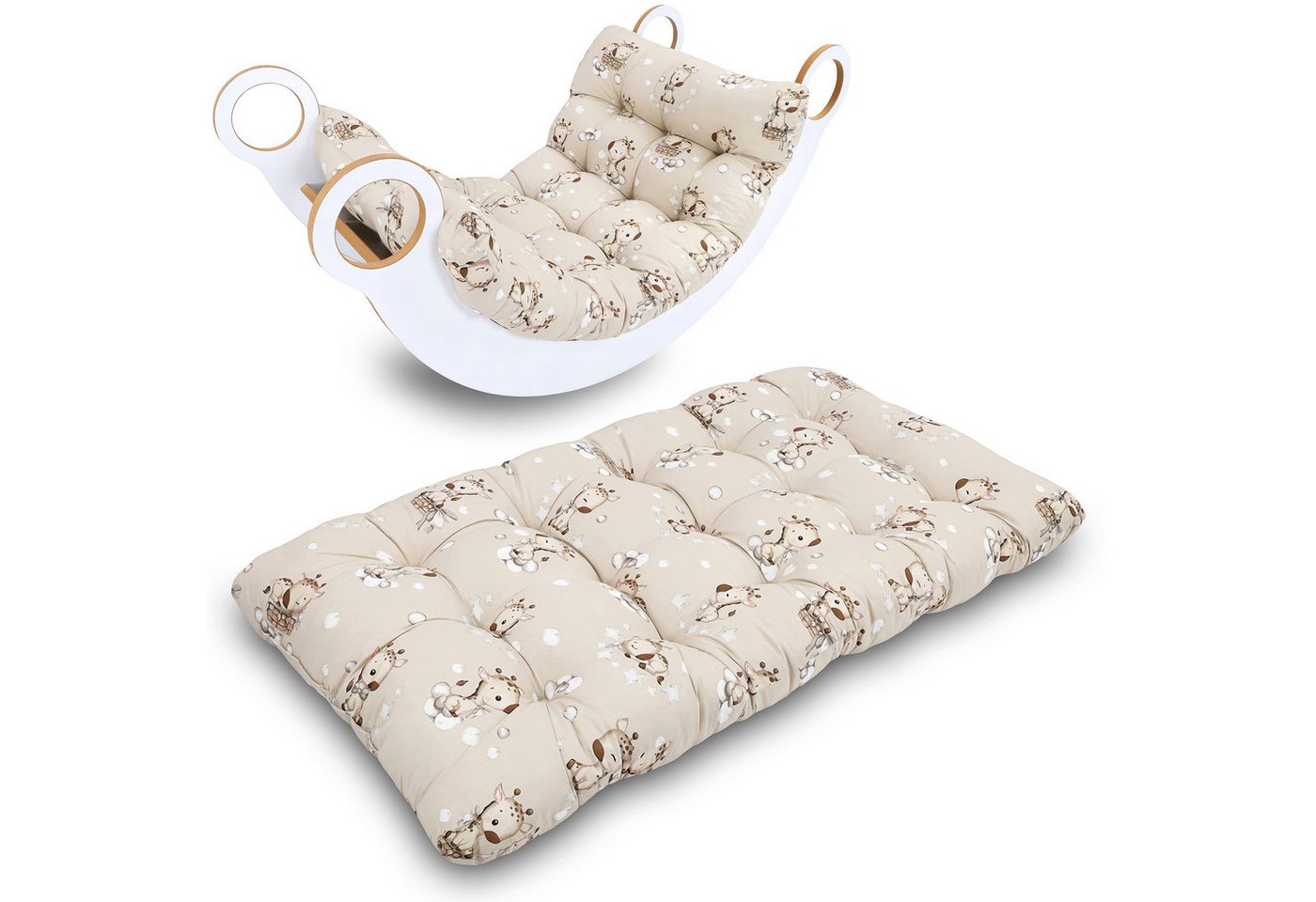 Babymatratze Krabbeldecke 60x120 cm (auch als Kletterbogen-Kissen) - Giraffen, Amazinggirl von Amazinggirl