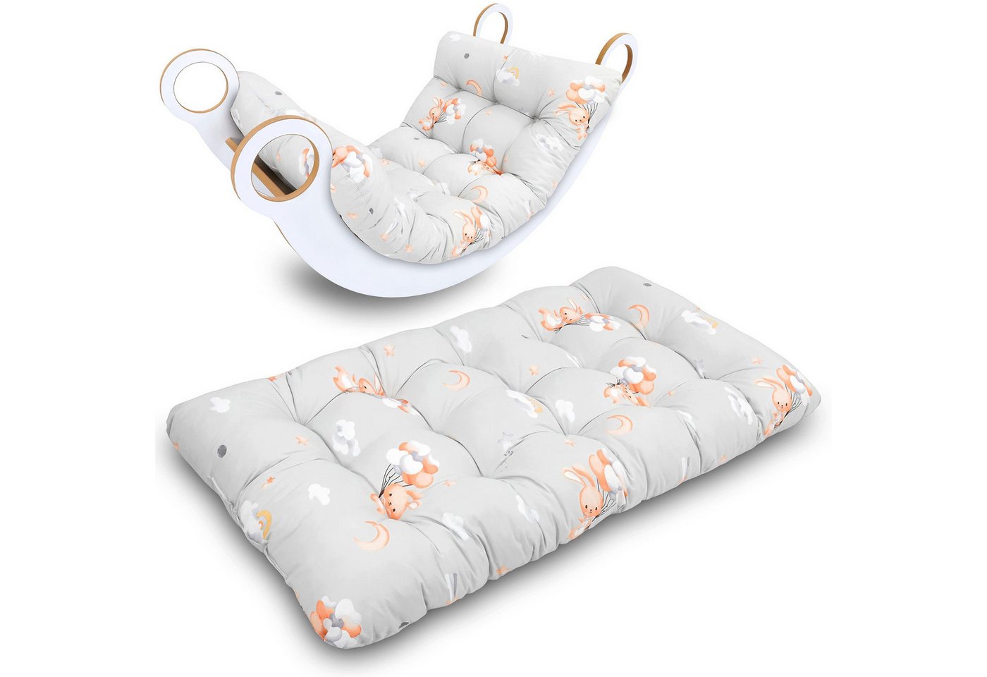 Babymatratze Krabbeldecke 60x120 cm (auch als Kletterbogen-Kissen) - Kaninchen, Amazinggirl von Amazinggirl