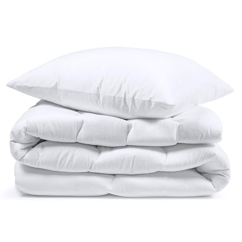 Amazinggirl Bettdecken Set 135x200 mit Kissen 80x80 Sommerbettdecke – Weiche leichte atmungsaktive Steppbettdecke für Allergiker, Oeko-Tex Zertifiziert, waschbar von Amazinggirl