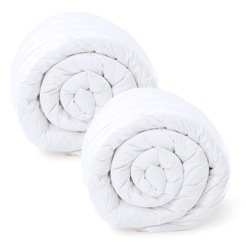 Amazinggirl Bettdecke Ganzjahresdecke 140 x 200 cm - Duvet Bett Decke Steppdecke Schlafdecke Steppbettdecke Quilt Bettzeug und Bettdecken mit Füllung aus Microfaser weiß Set: 2 X Weiße Bettdecke von Amazinggirl