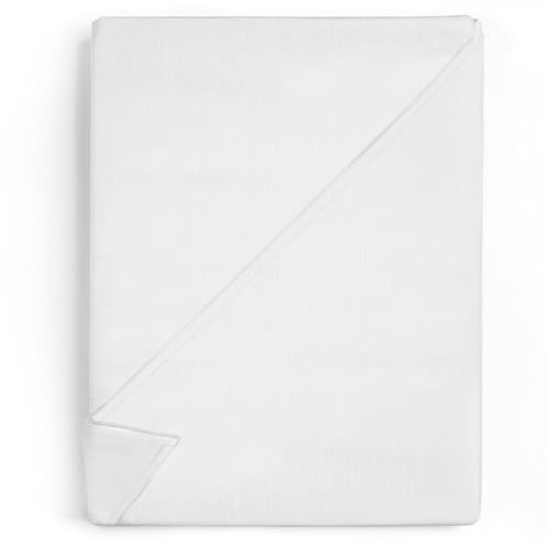 Bettlaken ohne Gummizug Baumwolle 100 x 200 cm - Bed Sheets Betttuch ohne Gummi und Laken Bedsheets Baumwollstoff weiß und Kochfest mit Oeko-Tex-Zertifikat von Amazinggirl