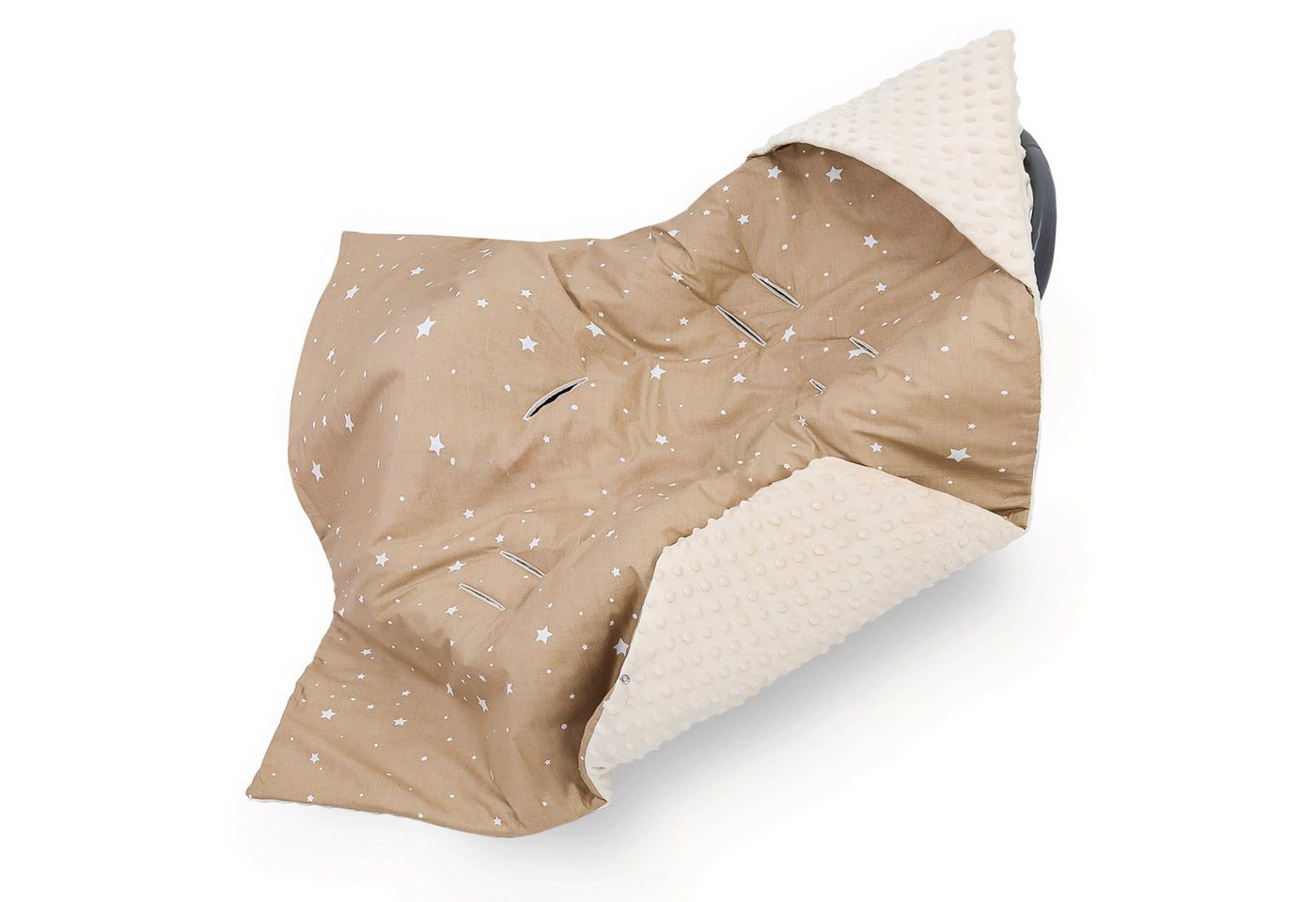 Einschlagdecke Sommer-Einschlagdecke 90x90 cm für Babyschale, Minky - weiße Sterne, Amazinggirl Einschlagdecke Sommer-Einschlagdecke 90x90 cm für Babyschale, Minky - weiße Sterne, Amazinggirl von Amazinggirl