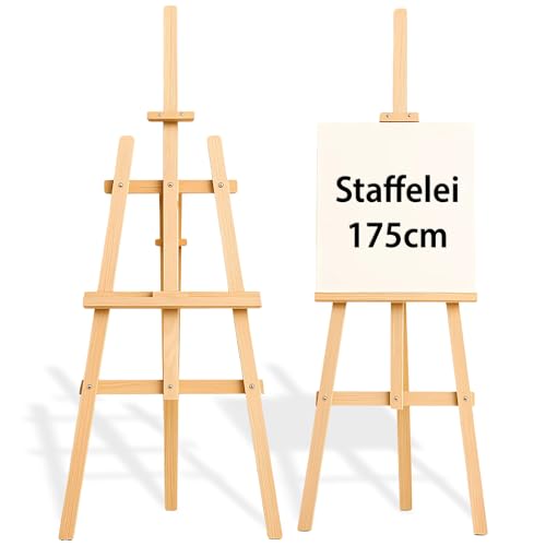 Staffelei Holz groß Leinwand Ständer 175 cm - Holzständer für Sitzplan Hochzeit Canvas Painting Staffeleien Bilderständer Easel für Kinder und Erwachsene Kiefernholz Staffelei Holz groß Leinwand Ständer 175 cm - Holzständer für Sitzplan Hochzeit Canvas Painting Staffeleien Bilderständer Easel für Kinder und Erwachsene Kiefernholz von Amazinggirl