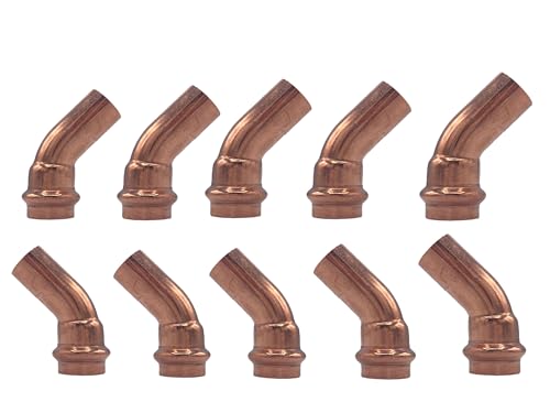 Amazinnov - Kupfer-Crimp-Verbindungsstück, Rohrverbinder aus Kupfer, Klempneranschluss zum Schweißen, 45°-Schlauch, MF16___Lot10 Amazinnov - Kupfer-Crimp-Verbindungsstück, Rohrverbinder aus Kupfer, Klempneranschluss zum Schweißen, 45°-Schlauch, MF16___Lot10 von Amazinnov