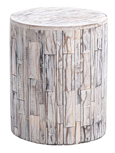 Amazon Aware Hocker und Pflanzenständer aus recyceltem Holz, für draußen, weiß (Driftwood-White) von Amazon Aware