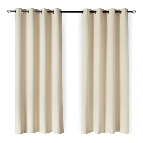 Amazon Basics 100% Verdunkelungsvorhänge mit Ösen, 2er Set, 132 x 244 cm, Beige Amazon Basics 100% Verdunkelungsvorhänge mit Ösen, 2er Set, 132 x 244 cm, Beige von Amazon Basics