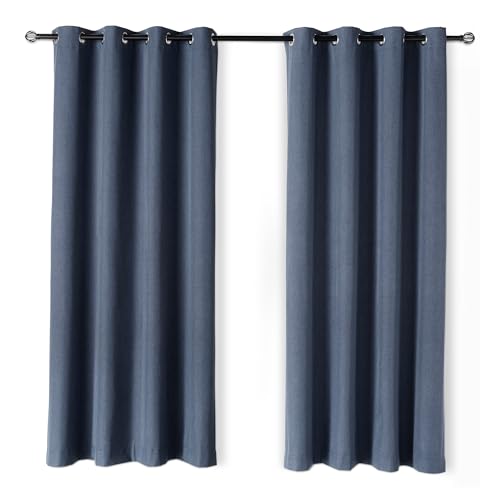 Amazon Basics 100% Verdunkelungsvorhänge mit Ösen, 2er Set, 132 x 244 cm, Marineblau Amazon Basics 100% Verdunkelungsvorhänge mit Ösen, 2er Set, 132 x 244 cm, Marineblau von Amazon Basics