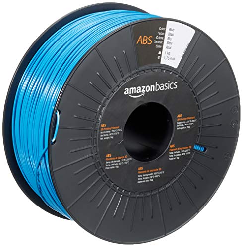 Amazon Basics 3D-Drucker-Filament aus ABS-Kunststoff, 1.75 mm, Blau, 1-kg-Spule von Amazon Basics