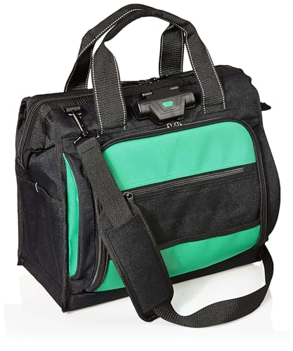 Amazon Basics - 40 Fach beleuchtete Organizer-Werkzeugtasche, 43.6 x 24.1 x 38.1 cm, Schwarz von Amazon Basics