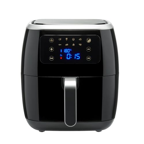 Amazon Basics 6 liter Luftfritteuse mit digitalem Touchscreen und 8 Kochvoreinstellungen, Schwarz von Amazon Basics