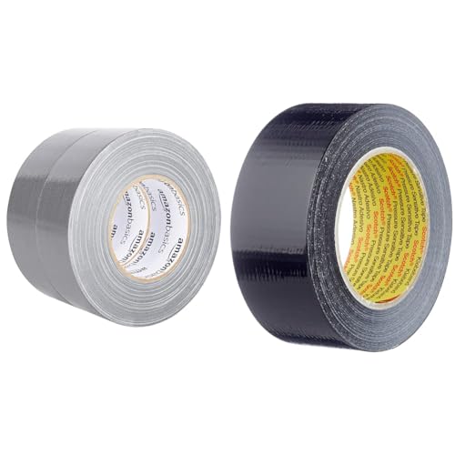 Amazon Basics Allzweck-Panzerband, 2er-Pack & 3M Universelles Gewebeklebeband 2903, Duct Tape, Starkes Panzertape von Amazon Basics
