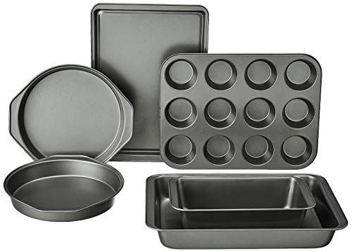 Amazon Basics Backformen-Set, antihaftbeschichtet, 6 Stück, 41.3 x 29.8 x 15.9 cm von Amazon Basics