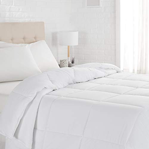 Amazon Basics Bettdecke mit Kunstdaunen-Füllung, King, 260 x 230 cm, weiß von Amazon Basics
