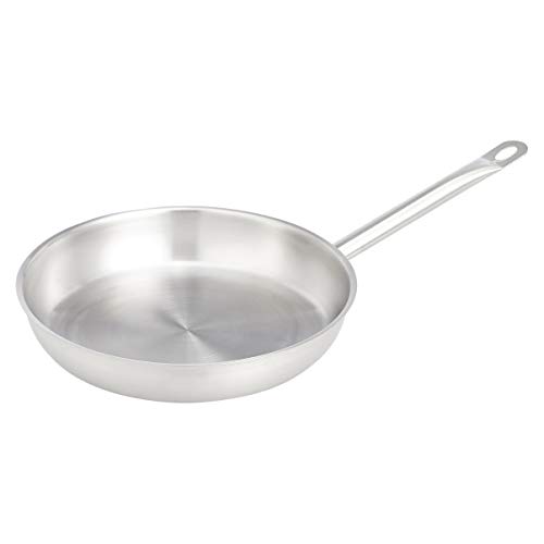 Amazon Basics Bratpfanne, Edelstahl mit Aluminiumbeschichtung, 28 cm, Silber(Früher Marke AmazonCommercial) von Amazon Basics