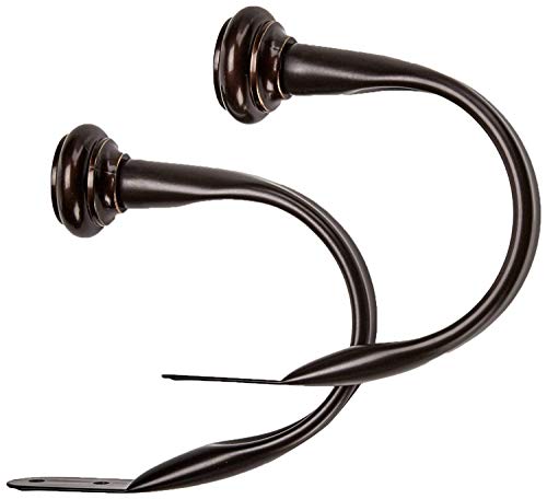 Amazon Basics Dekorativer Raffhalter für Gardinen, 2er-Pack, Bronze von Amazon Basics