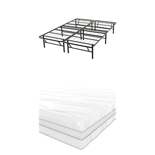 Amazon Basics Doppel Bettgestell Memoryschaum Matratze mit 7 Zonen, Mittel Fest (H3) Bundlen, 140 x 200 cm von Amazon Basics