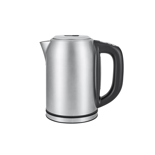 Amazon Basics Edelstahlwasserkocher mit Digitalanzeige, Strix-Controller, Warmhaltefunktion, Temperaturregelung, 1,7 l (EU-Stecker), Silber von Amazon Basics