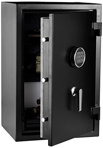 Amazon Basics Safe, feuerfest, mit programmierbarem elektronisch Tastenfeld, 60 l Volumen, schwarz, 43 cm B x 35 cm T x 66 cm H von Amazon Basics