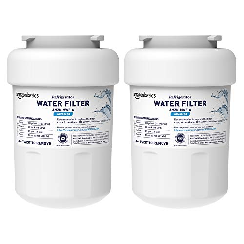 Amazon Basics GE MWF Ersatzwasserfilter für den Kühlschrank - Advanced Filtration, 2-Pack von Amazon Basics