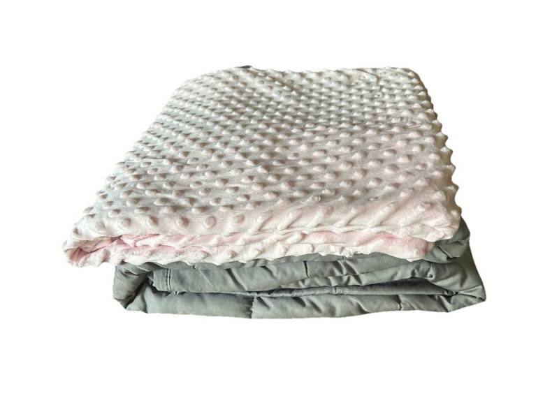 Amazon Basics Gewichtsdecke mit Bezug Therapiedecke Rosa Kinder 4,54 kg Schwere Bettdecke, Füllung: 100% Polyester-Kügelchen von Amazon Basics