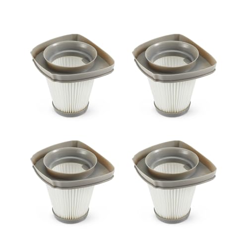 Amazon Basics HEPA-Ersatzfilter für 2-in-1 Kabelsaugstab (Modell: B07SH66PXX), 4er-Pack, Waschbar, Kühlgrau, 106.2 L*90.4W *90.1H mm von Amazon Basics