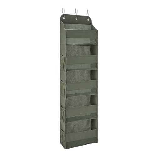 Amazon Basics Hängeorganizer für Türen mit 5 Ebenen, groß, 38.1 x 16.5 x 139.7 cm, Anthrazit von Amazon Basics