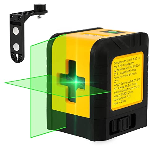 Amazon Basics Horizontal-/Vertikal- und Kreuzlinienlaser der Klasse II, 18-meter-laser, Gelb/Schwarz von Amazon Basics