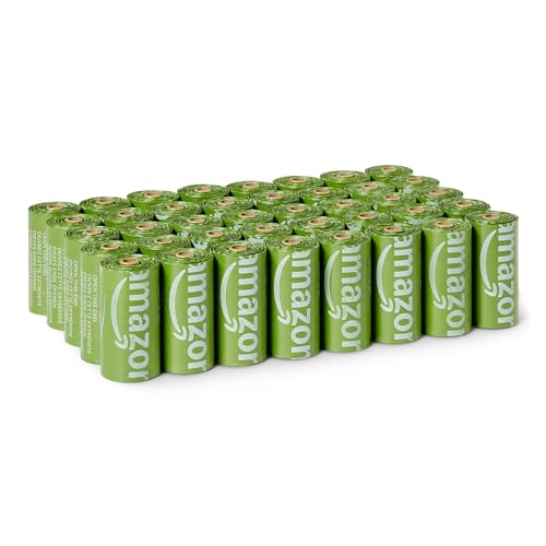Amazon Basics Hundekotbeutel aus recyceltem Material ohne Spender, geruchsneutral, 600 Beutel (40 Packungen à 15 Beutel) von Amazon Basics