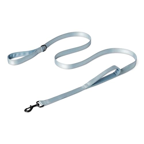 Amazon Basics Hundeleine mit doppelt gepolsterten Griffen und D-Ring, 120 cm, Schwarz/blau von Amazon Basics