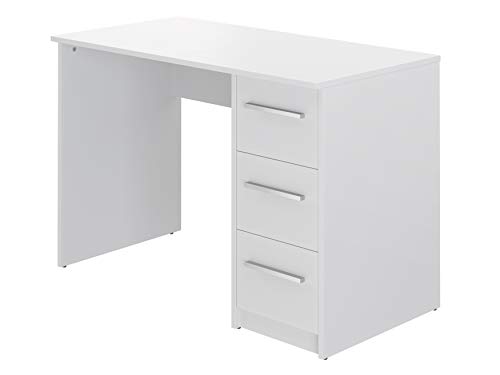 Amazon Basics Idro moderner Schreibtisch, Computertisch mit 3 Schubladen, 56 x 110 x 73,5, Weiß (Früher Movian) von Amazon Basics