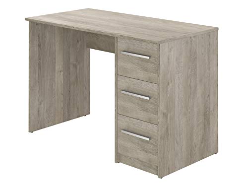 Amazon Basics Moderner Home-Office-Schreibtisch, Computertisch mit 3 Schubladen, einfacher Aufbau, 56 x 110 x 73,5 cm, Eiche von Amazon Basics