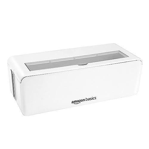 Amazon Basics Kabelbox zum Verstecken und Organisieren von Kabeln- Groß,Weiß von Amazon Basics
