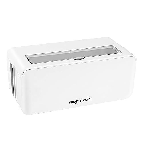 Amazon Basics Kabelbox zum Verstecken und Organisieren von Kabeln- Klein, Weiß von Amazon Basics