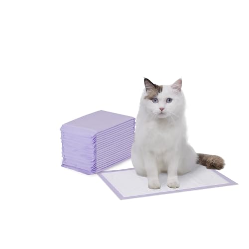 Amazon Basics Katzenstreu-Pads, 20er-Pack, Zitronenduft, Violett/Weiß von Amazon Basics