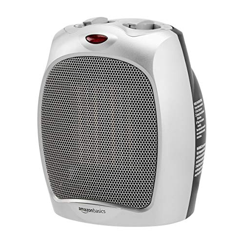 Amazon Basics Keramik-Standheizung, 1800 W, mit verstellbarem Thermostat - Silberfarben Amazon Basics Keramik-Standheizung, 1800 W, mit verstellbarem Thermostat - Silberfarben von Amazon Basics