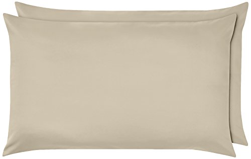 Amazon Basics Kissenbezug, Mikrofaser Set, 50 x 80 cm, Beige von Amazon Basics