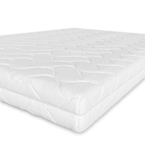 Amazon Basics Komfortschaummatratze mit 7 Zonen, Mittel Fest (H3), 90 x 200 x 15 cm, Weiß von Amazon Basics