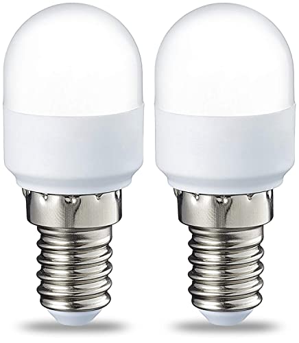 Amazon Basics LED-Leuchtmittel, E 14, T25, Kühlschrank-Leuchtmittel, 1.7W (entspricht 15-W-Glühbirne), Warmweiß, nicht dimmbar, 2 Stück von Amazon Basics