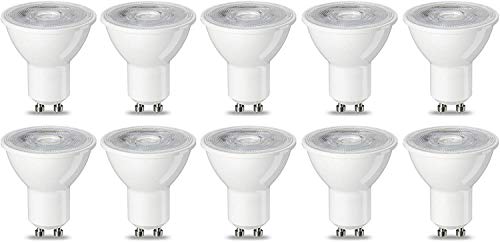 Amazon Basics LED-Leuchtmittel, GU10-Spots, 4.7 W (entspricht 50-W-Glühbirne), Warmweiß, nicht dimmbar, 10Stück (1er Pack) von Amazon Basics