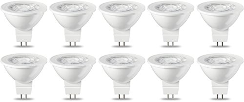 Amazon Basics LED-Leuchtmittel, GU5.3-/MR16-Spots, 4.5 W (entspricht 35-W-Glühbirne), Warmweiß, nicht dimmbar, 10Stück von Amazon Basics