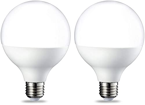 Amazon Basics LED-Leuchtmittel, Globe-Form (G93), mit Edisongewinde (E27), 14,5 W (entspricht 100 W), Warmweiß, nicht dimmbar, 2Stück von Amazon Basics