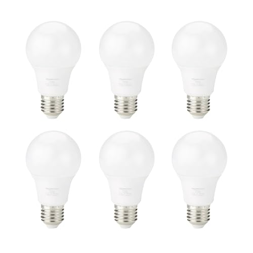 Amazon Basics LED-Leuchtmittel mit E27 Edisongewinde, 8 W (entspricht 60 W), Kaltweiß, Nicht Dimmbar(6 Stück) von Amazon Basics