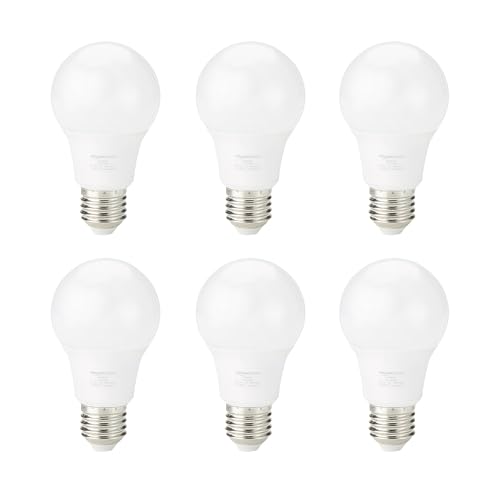 Amazon Basics LED-Leuchtmittel mit E27 Edisongewinde, 8 W (entspricht 60 W), Warmweiß, Nicht Dimmbar (6 Stück) von Amazon Basics