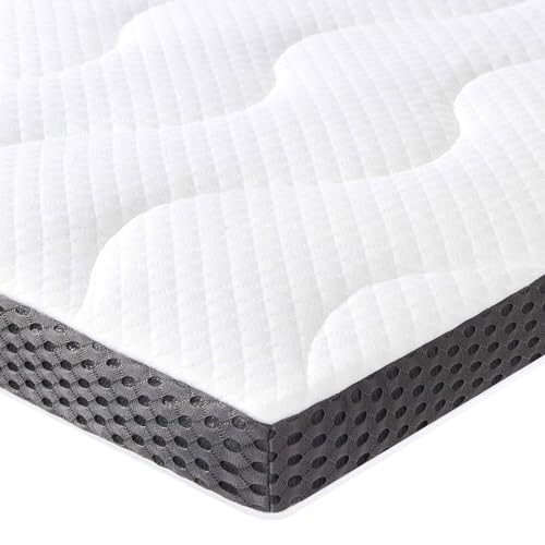 Amazon Basics Matratzen Topper 135 x 190 cm, 7 cm Höhe Gel-Schaum Matratzenauflage, weiß Amazon Basics Matratzen Topper 135 x 190 cm, 7 cm Höhe Gel-Schaum Matratzenauflage, weiß von Amazon Basics