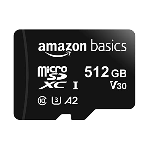Amazon Basics MicroSDXC, 512 GB, mit SD Adapter, A2, U3, Lesegeschwindigkeit bis zu 100 MB/s, Schwarz Amazon Basics MicroSDXC, 512 GB, mit SD Adapter, A2, U3, Lesegeschwindigkeit bis zu 100 MB/s, Schwarz von Amazon Basics