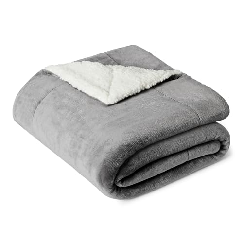 Amazon Basics Mikrofaser Wendedecke Kuscheldecke aus Sherpa, 127 x 152 cm, Dunkelgrau Amazon Basics Mikrofaser Wendedecke Kuscheldecke aus Sherpa, 127 x 152 cm, Dunkelgrau von Amazon Basics